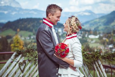 Trachtenhochzeit auf der Ganslernalm in Kitzbühel