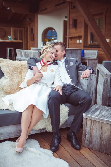 Trachtenhochzeit auf der Ganslernalm in Kitzbühel