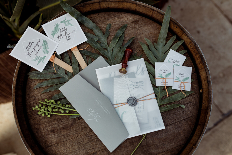 Hochzeitspapeterie Farn
