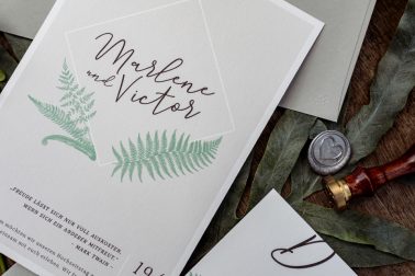 Hochzeitspapeterie Farn