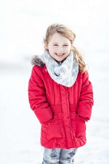 Kinderportrait im Schnee