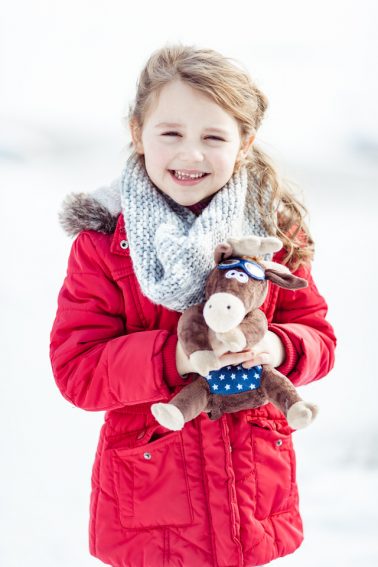 Kinderportrait im Schnee