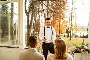Freie Trauung Elegante Herbsthochzeit Villa Kalles
