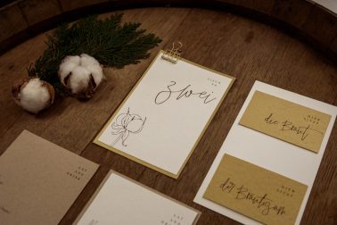 Hochzeitspapeterie Inspiration WInterhochzeit Eva Zweiklein Baumwolle Villa Kalles
