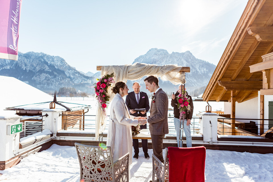 Freie Trauung im Winter Hotel das Rübezahl Schwangau Schloss Neuschwanstein