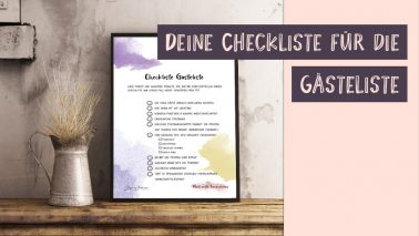 Checkliste Gästeliste