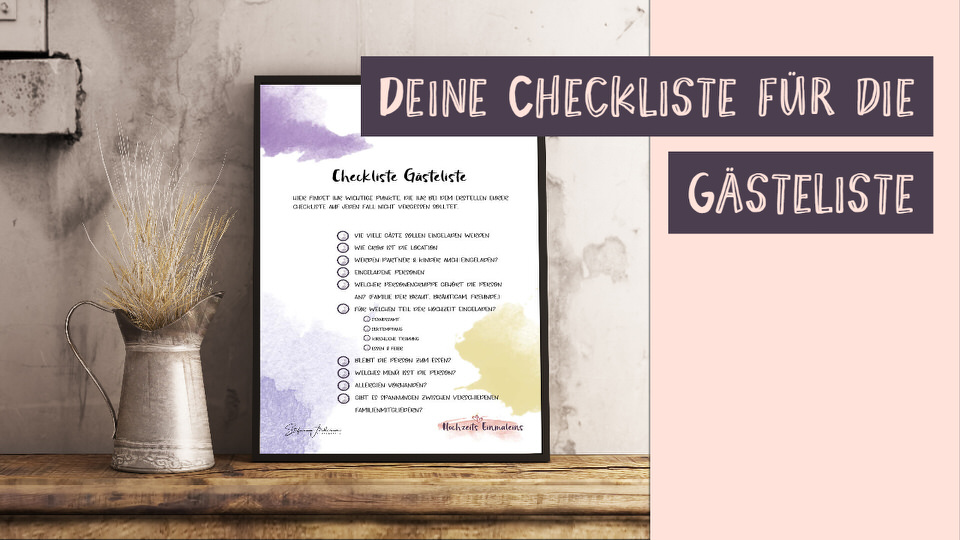 Checkliste Gästeliste