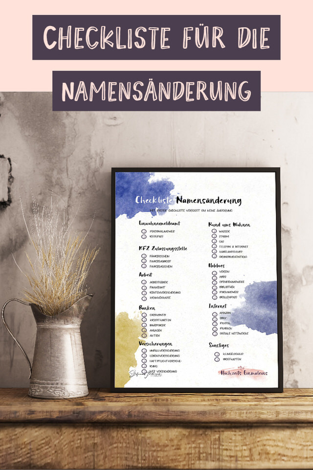 Checklist-Namensabänderung