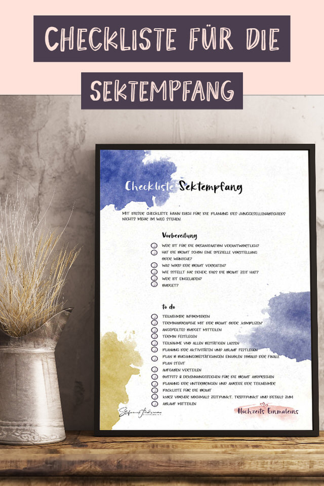 Checkliste-Sektempfang