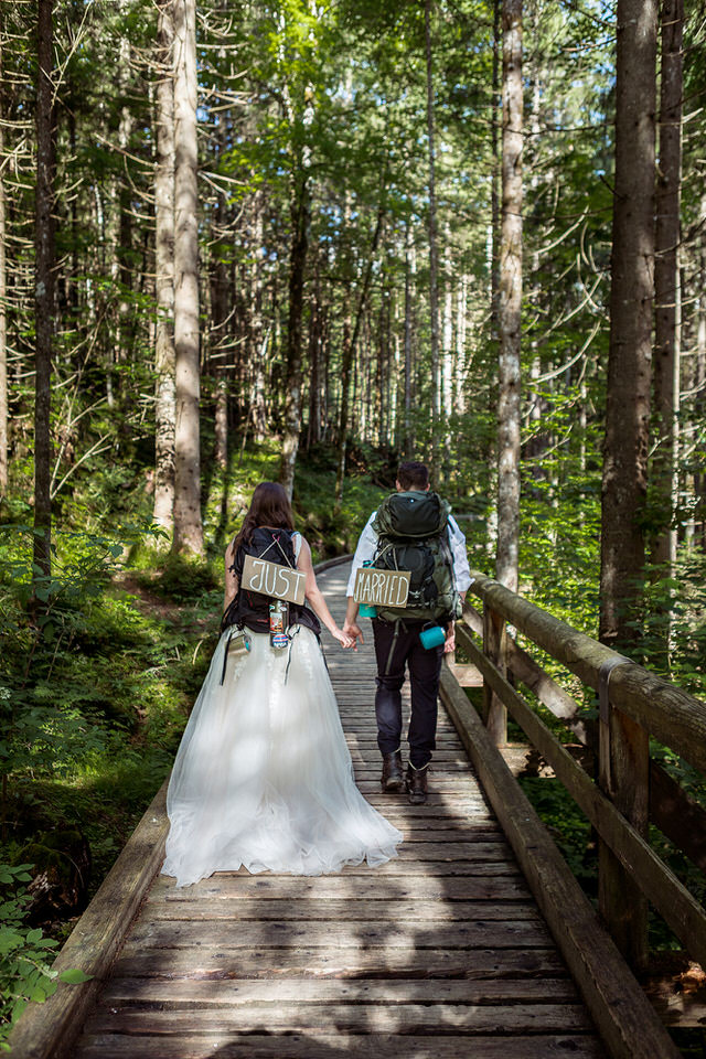 Hochzeit Brautpaar im Zauberwald Königssee