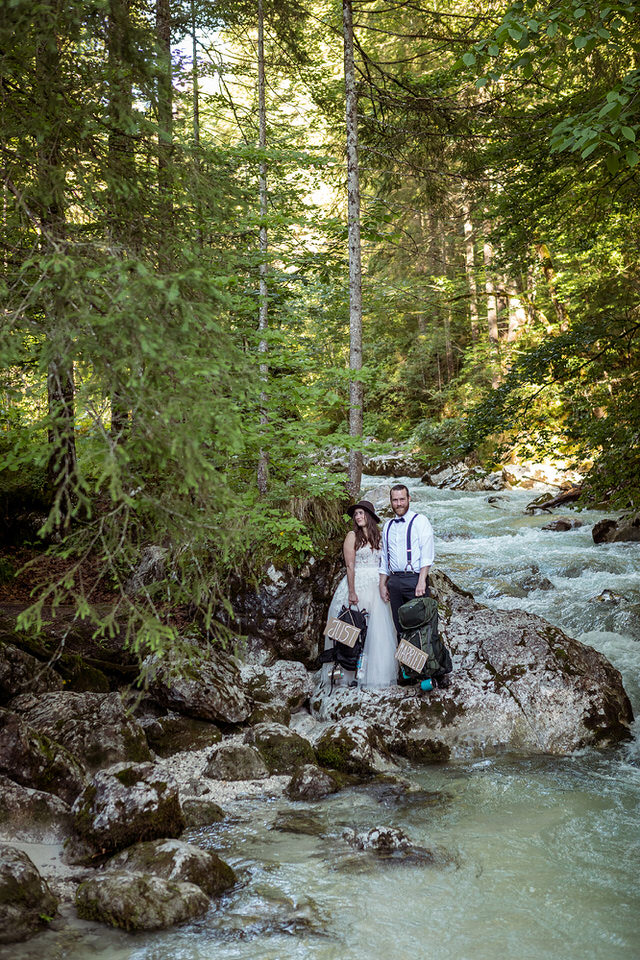 Hochzeit Brautpaar im Zauberwald Königssee