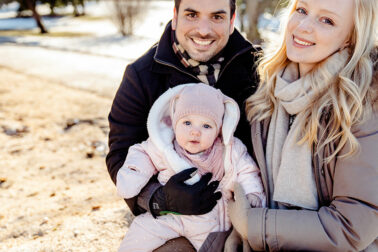 Familienshooting im Hofgarten Düsseldorf im Schnee