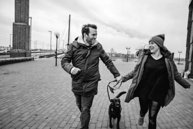 Paar Fotos im Winter in Düsseldorf