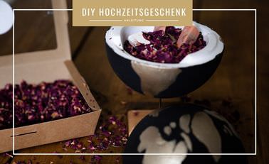 DIY Hochzeitsgeschenk Weltkugel Anleitung